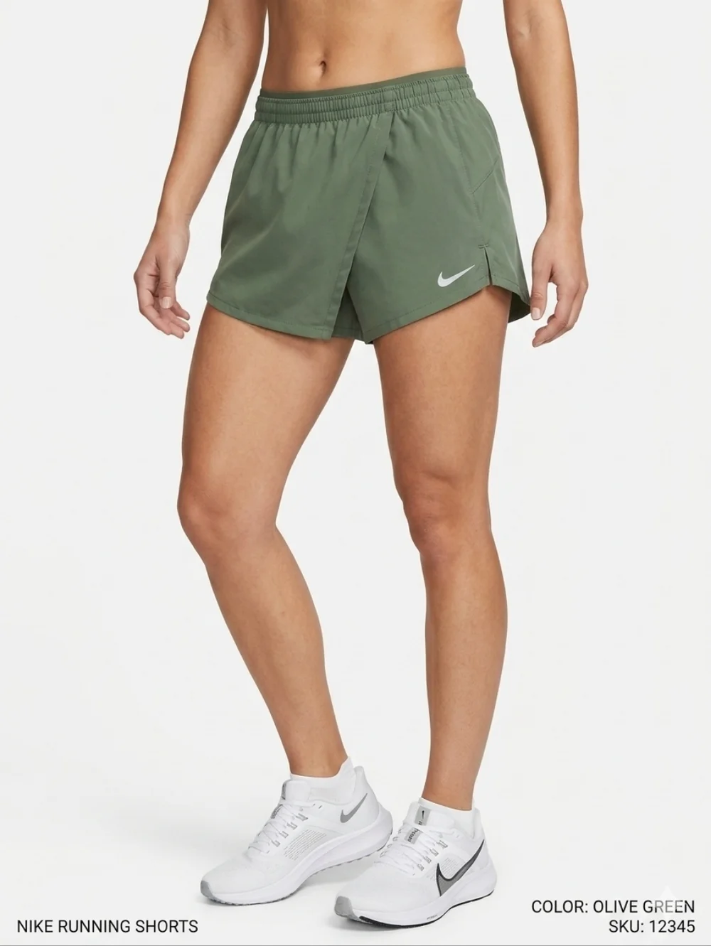 Nike Olive Green Athletic Running Shorts
